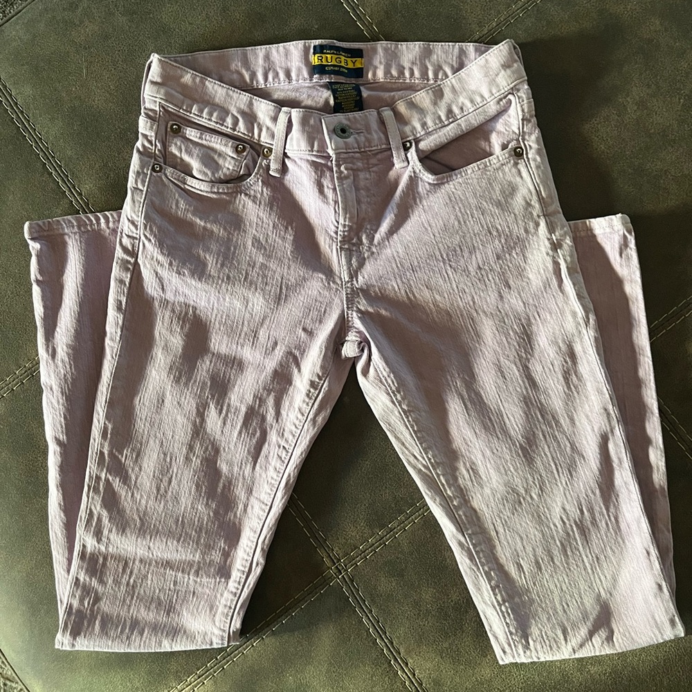 Rugby Ralph Lauren Women's Skinny Jeans - Distressed Light Lavender